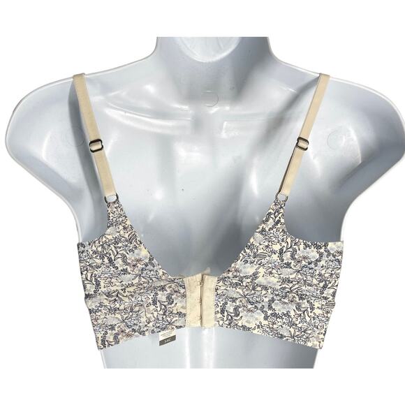 Lucky Brand Bra Bralette 34C  Adjustable Strap Floral Wireless Coquette Feminine - Picture 2 of 5